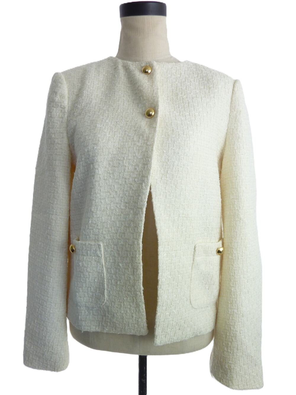 NWT Reformation Poppy Jacket Womens Small S Cream White Poly Relaxed